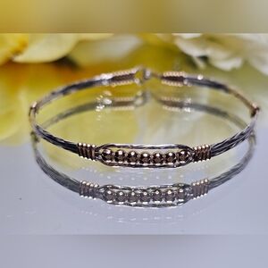 Ronaldo Sterling and 14k Gold Power of prayer Bracelet. (I have 2 for stacking)